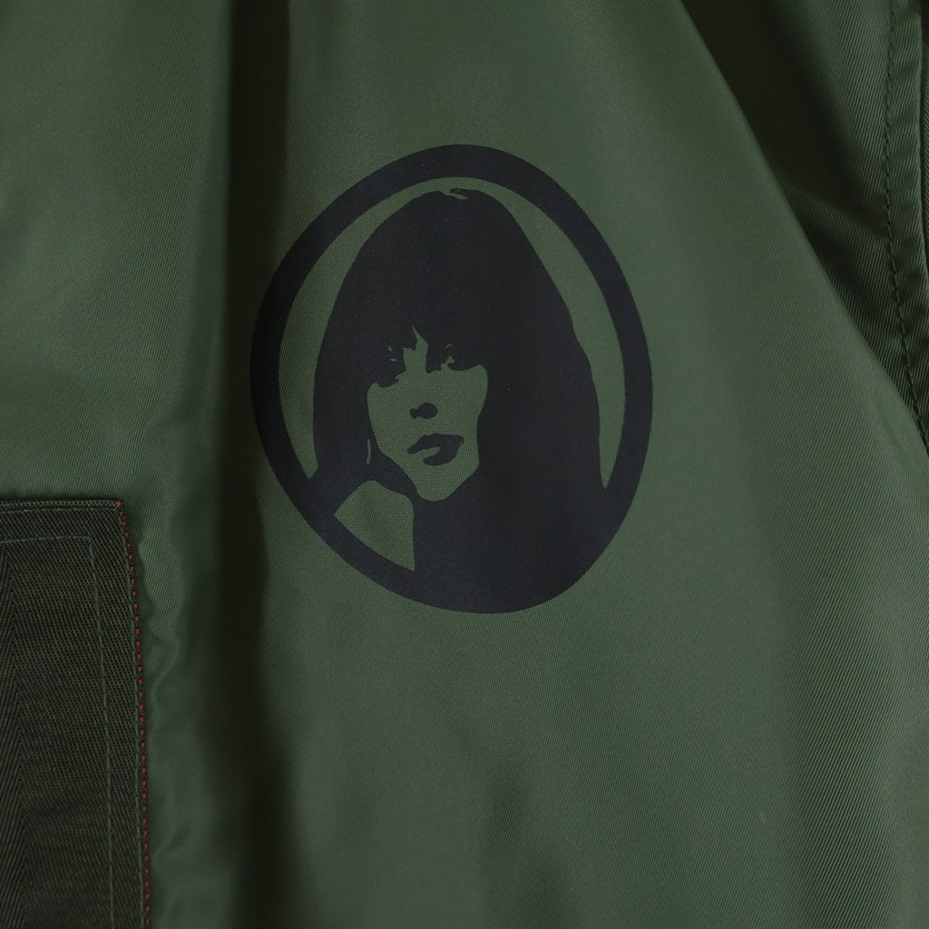 HYSTERIC GLAMOUR(ヒステリックグラマー) ロゴスクラッチ MA-1 ブルゾン グリーン カーキ ナイロン #M