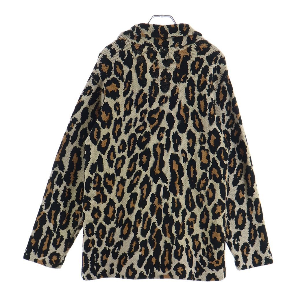 HYSTERIC GLAMOUR(ヒステリックグラマー) レオパード柄 カーディガン ベージュ アクリルウール