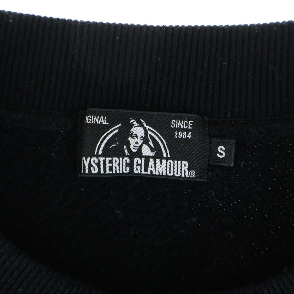 HYSTERIC GLAMOUR(ヒステリックグラマー) ヒスガールプリント スウェット ブラック コットン #S