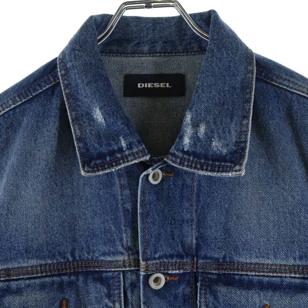 DIESEL(ディーゼル) 18AW NOT COOL ANYMORE HC-NHILL ヘイトクチュールデニムジャケット ペイント インディゴ