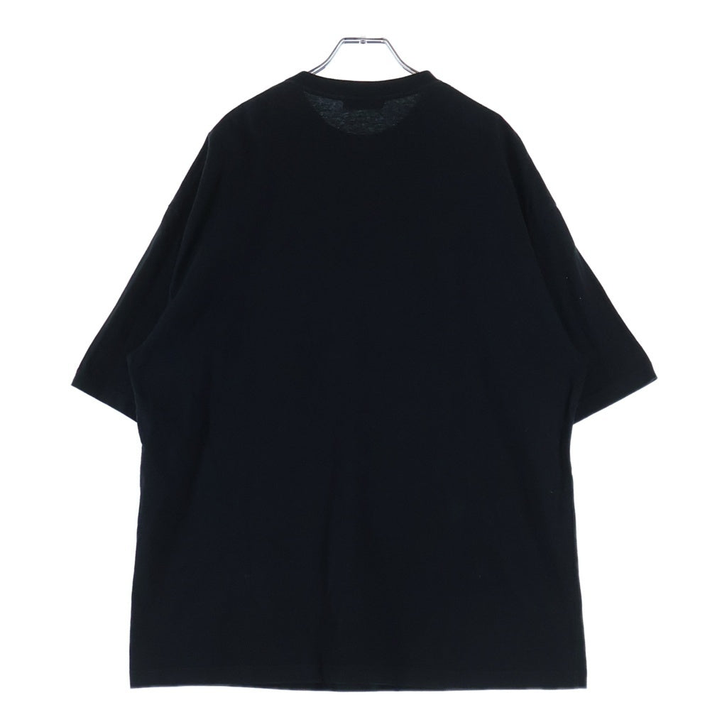 BALENCIAGA(バレンシアガ) レインボーロゴ刺繍Tシャツ ブラック #M