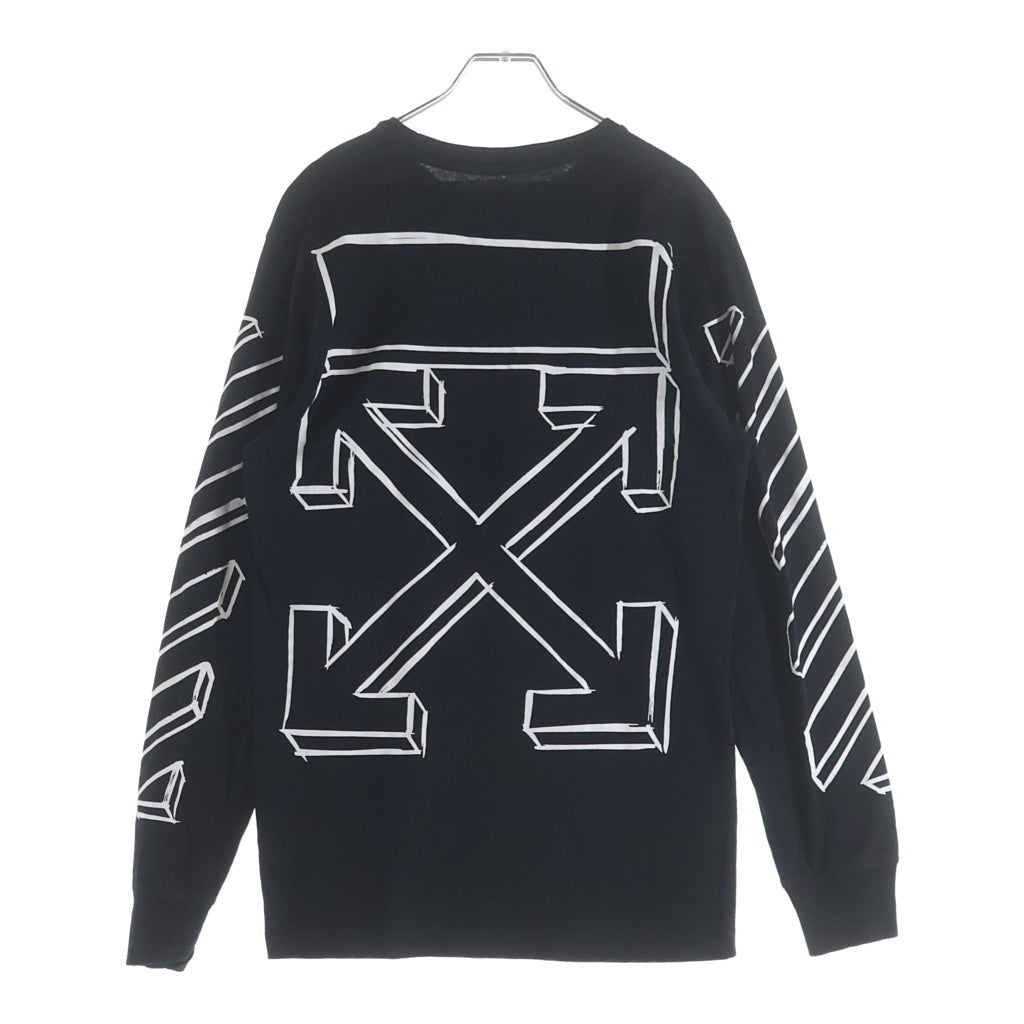 OFF-WHITE(オフホワイト) 長袖Tシャツ バックプリント ブラック 18185024 レディース
