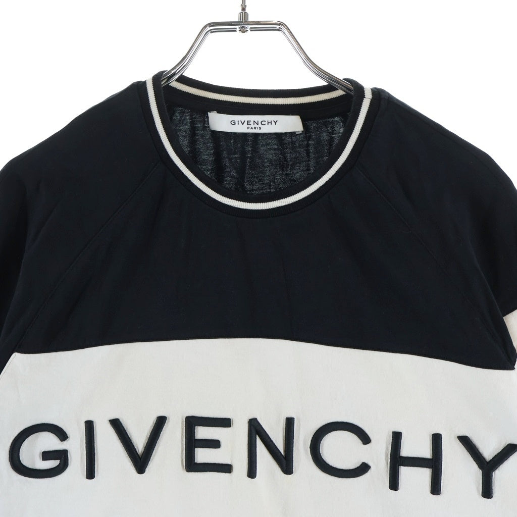 GIVENCHY(ジバンシィ) ロゴ刺繍Tシャツ ブラック #XXL BM708U3002