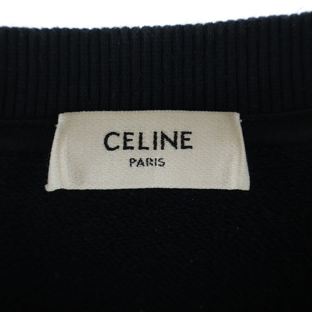 CELINE(セリーヌ) スウェットシャツ トレーナー ブラック センターロゴ