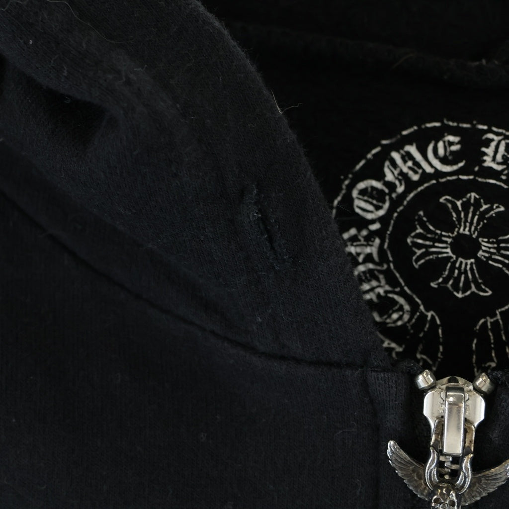 CHROME HEARTS(クロムハーツ) SWTSHIRT HD ZIP FOTI フォティ バックプリントジップアップパーカー フーディー ブラック