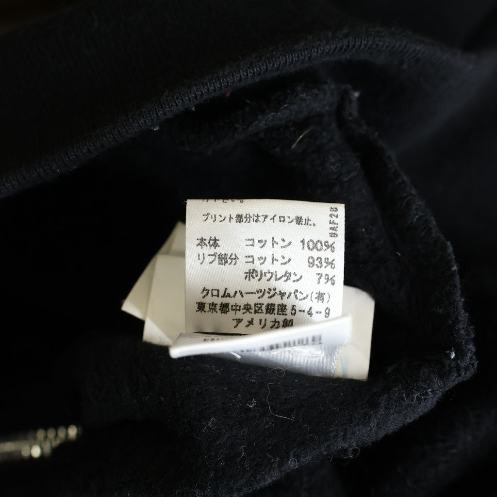 CHROME HEARTS(クロムハーツ) SWTSHIRT HD ZIP FOTI フォティ バックプリントジップアップパーカー フーディー ブラック