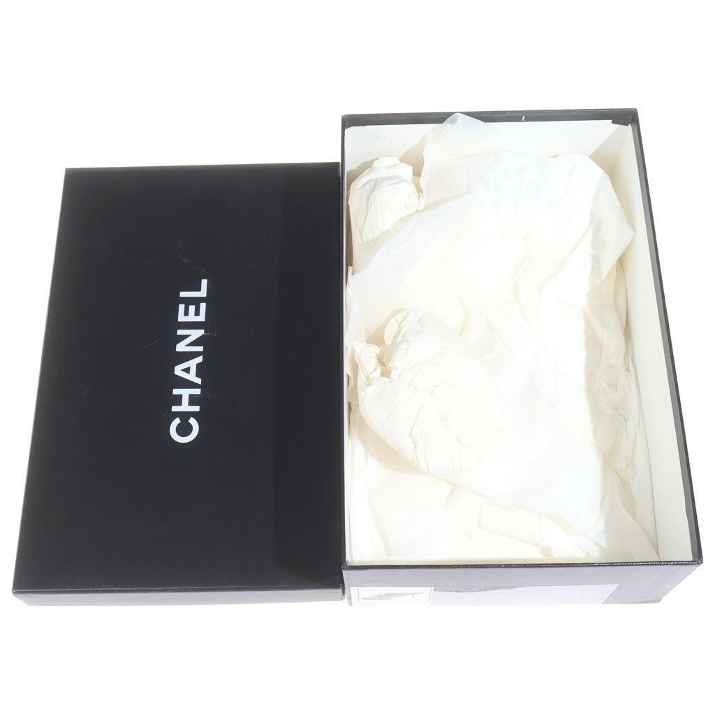 CHANEL(シャネル) ココマーク ロゴプレート キャンバス ヒール サンダル シューズ ブラック レディース