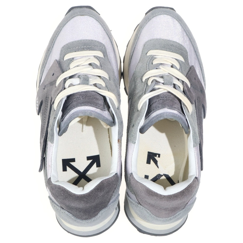 OFF-WHITE(オフホワイト) Suede Runner スエード ランナー レザー ローカットシューズ スニーカー グレー レディース OWIA163S19D800340800