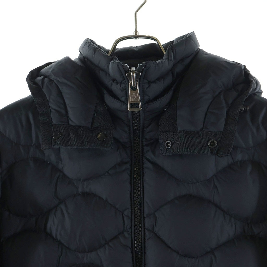 MONCLER(モンクレール) 17AW MORANDIERES モランディエール ワッペンロゴ フーデッド ダウンジャケット ブラック C20914131805 53227 レディース