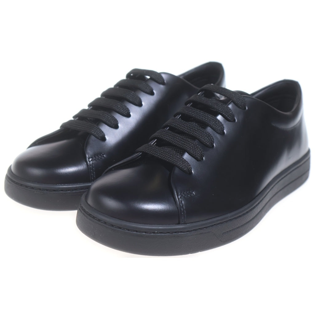 PRADA(プラダ) ブラッシュドレザー レースアップ ローカットシューズ スニーカー ブラック