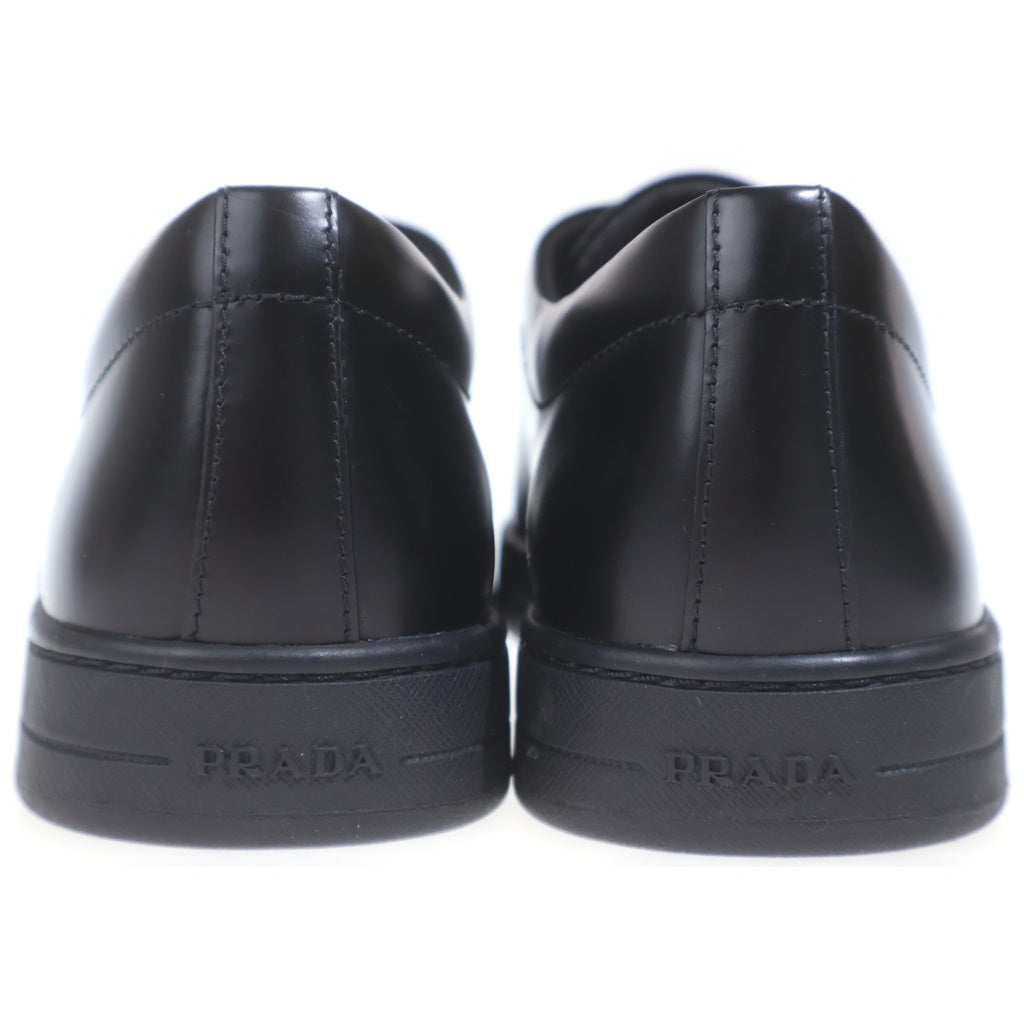 PRADA(プラダ) ブラッシュドレザー レースアップ ローカットシューズ スニーカー ブラック