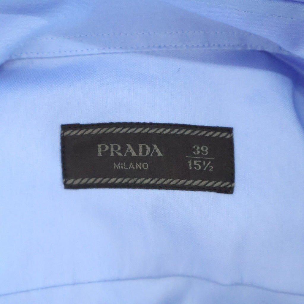 PRADA(プラダ) トライアングルパッチ ロングスリーブ 長袖シャツ ブルー