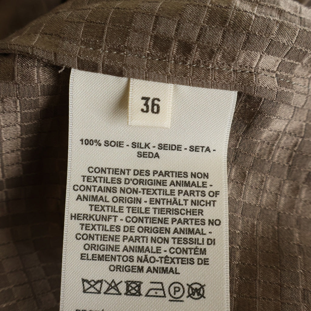 HERMES(エルメス) ロングワンピースシャツ ブラウン #36 4H0580DC レディース