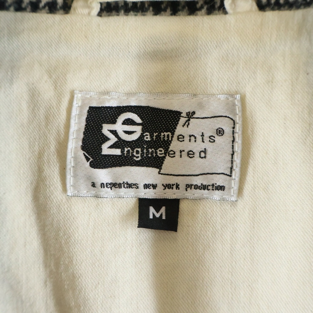 Engineered Garments(エンジニアド ガーメンツ) ガンクラブチェック総柄 ウール 3B テーラードジャケット ベージュ
