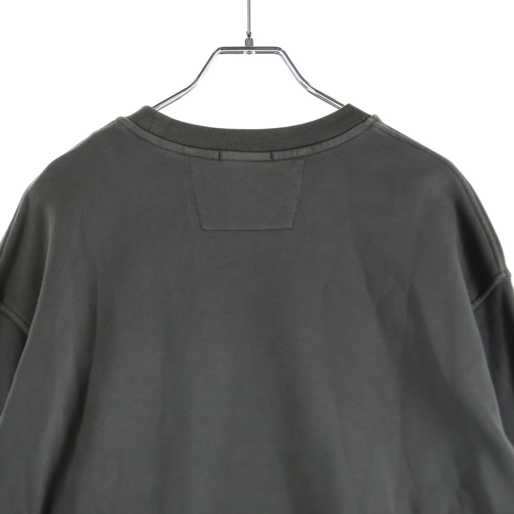 C.P. Company(シーピーカンパニー) Diagonal Fleece Crew Neck Sweatshirt ダイアゴナル フリース 長袖クルーネックスウェットトレーナー グレー 18CMSS098A-110044R