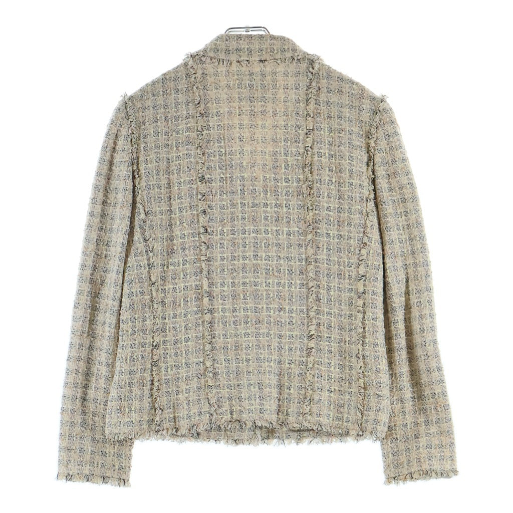 CHANEL(シャネル) 04P ココマークボタン シルク混 ツイード 5B テーラード ジャケット ベージュ P22895V13714 レディース