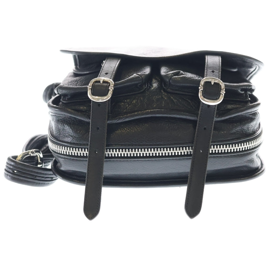CHROME HEARTS(クロムハーツ) SHOULDER BAG-TINY ガンスリンガーストラップレザーショルダーバッグ ブラック