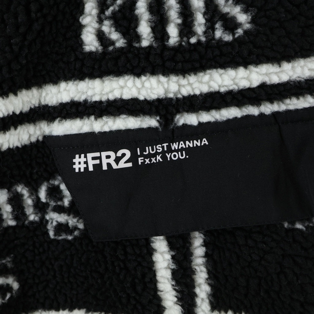 FR2(エフアールツー) FR2 ハーフジップボアフリース ブラック×ホワイト #XL