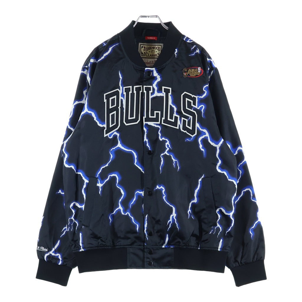 Mitchell&Ness(ミッチェル アンド ネス) LIGHTNING SATIN JACKET CHICAGO BULLS シカゴブルズ ライトニング柄サテンジャケット