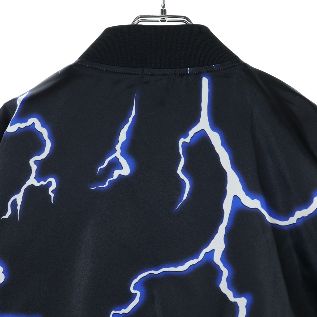 Mitchell&Ness(ミッチェル アンド ネス) LIGHTNING SATIN JACKET CHICAGO BULLS シカゴブルズ ライトニング柄サテンジャケット