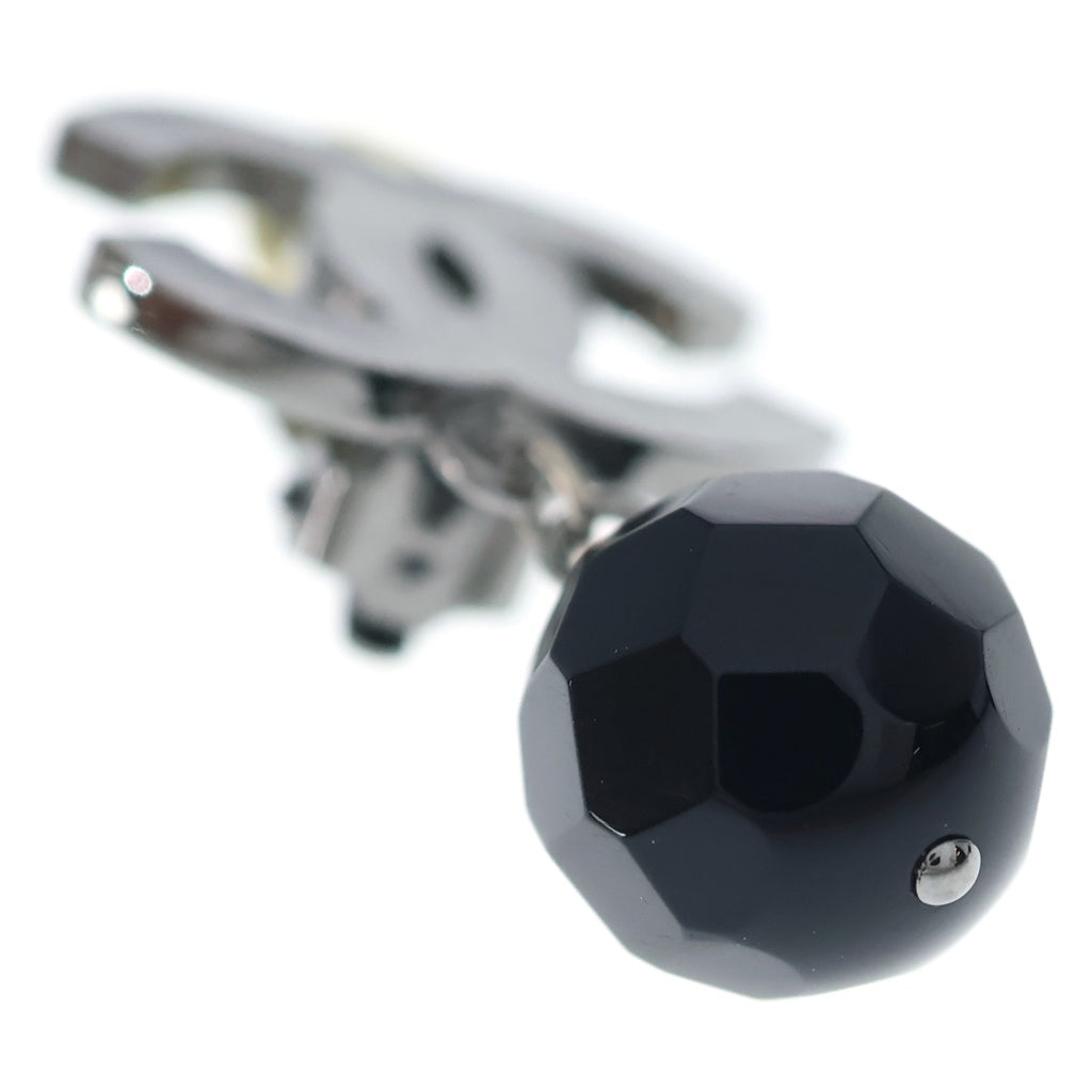 CHANEL(シャネル) ココマーク ブラックストーン ガンメタル イヤリング 10V シルバー/ブラック レディース