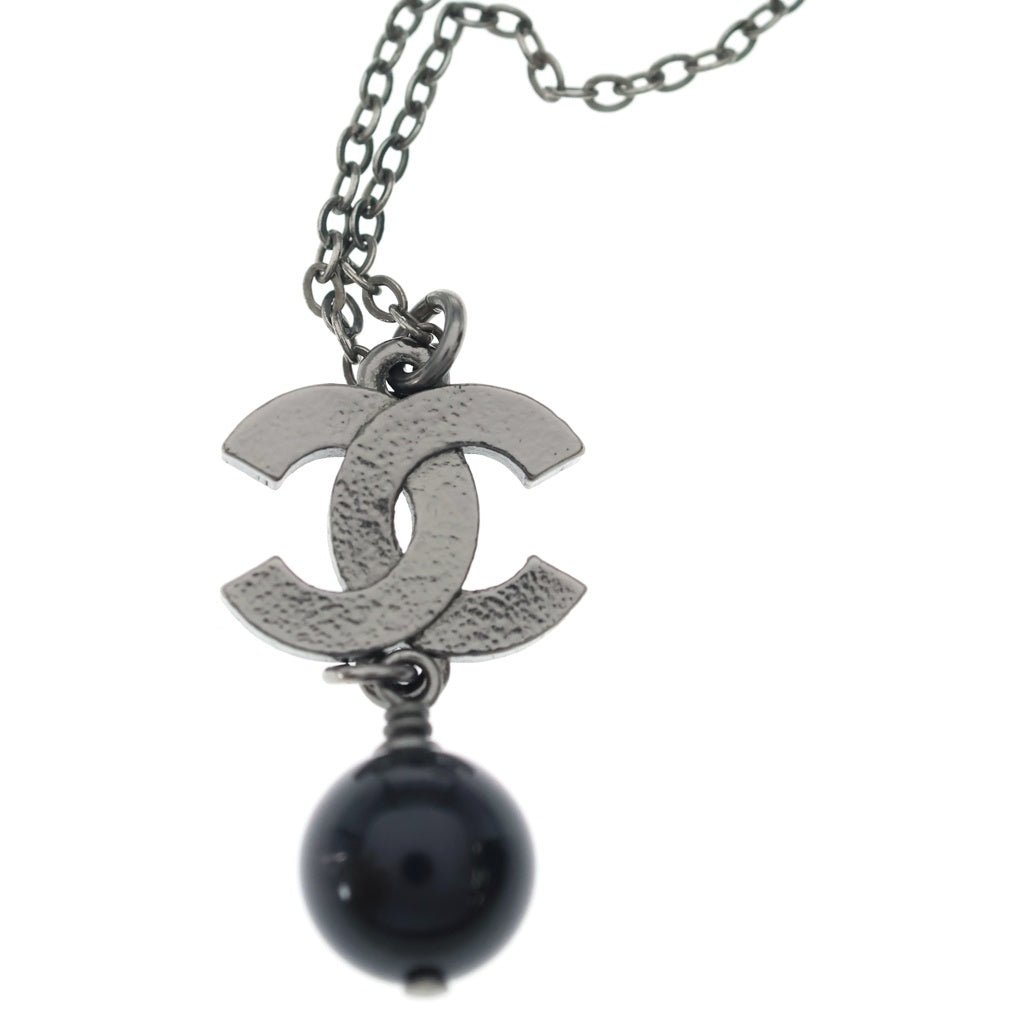 CHANEL(シャネル) ココマーク ラインストーン パール ネックレス 16A ブラック レディース