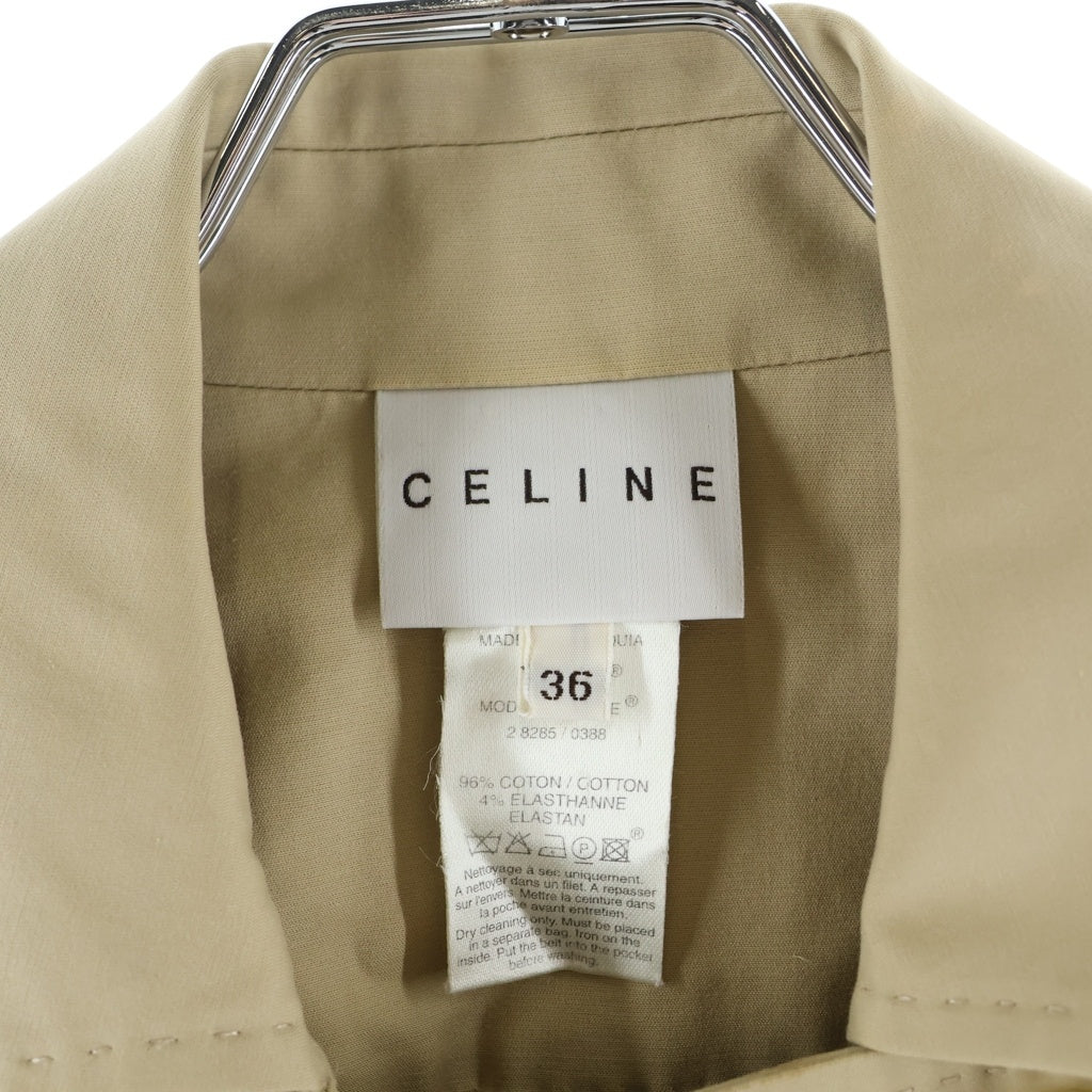 CELINE(セリーヌ) 馬車ロゴ刺繍トレンチコート ベージュ #36 レディース