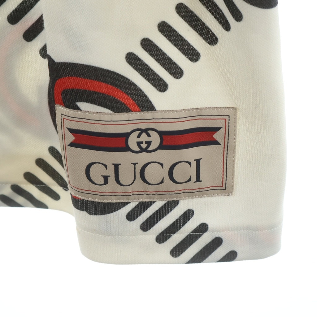 GUCCI(グッチ) インターロッキングG テクニカルジャージ ハーフジップパーカー アイボリー×レッド #XXS 681269 レディース