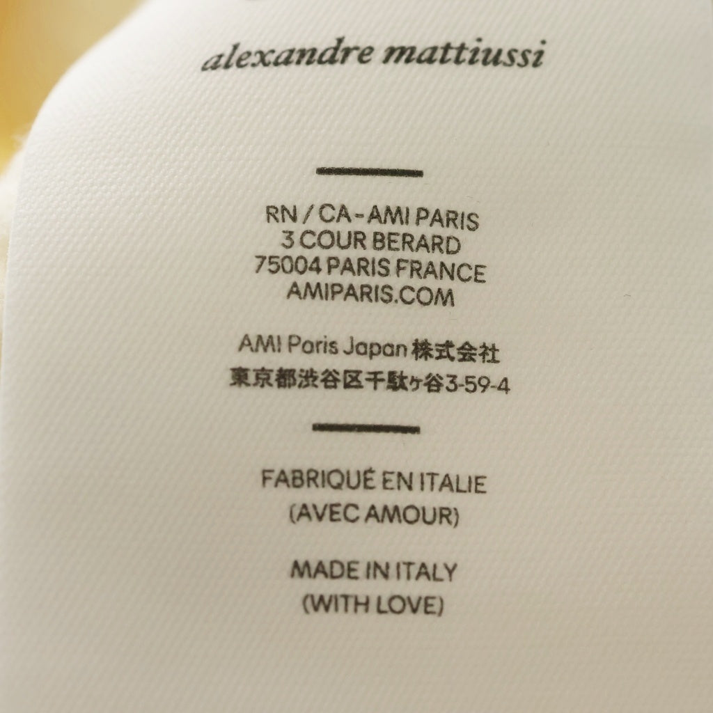 ami paris(アミパリス) ロゴワッペンウールニット帽 アイボリー レディース