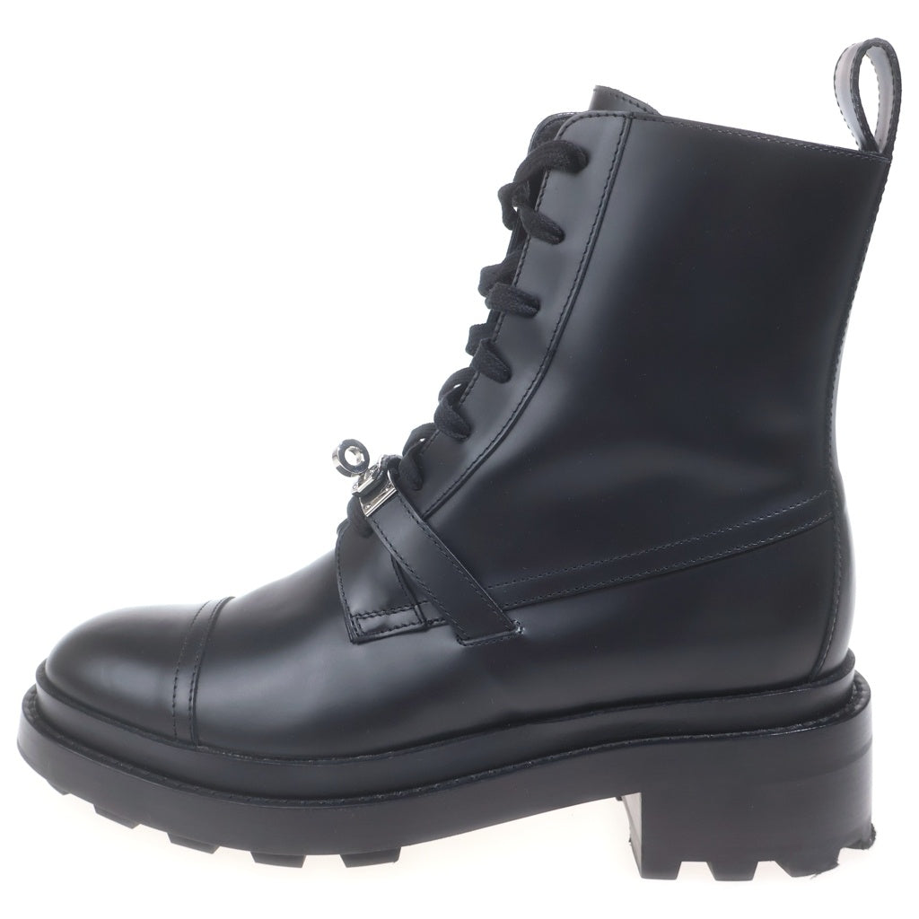 HERMES(エルメス) ファンク レザーブーツ ブラック #37.5 レディース