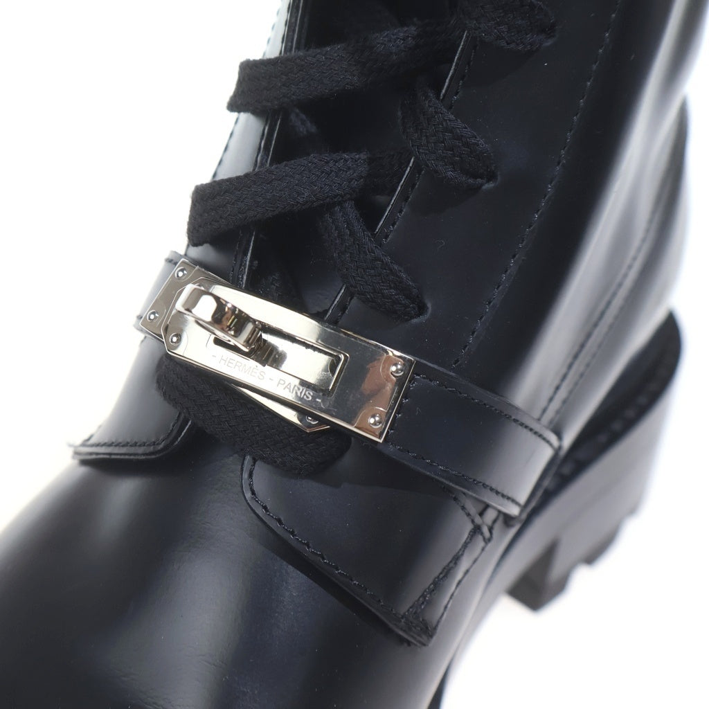 HERMES(エルメス) ファンク レザーブーツ ブラック #37.5 レディース