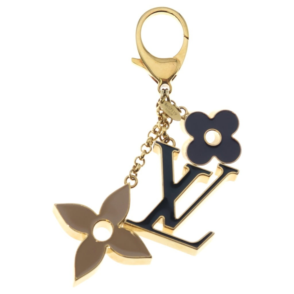 LOUIS VUITTON(ルイヴィトン) フルール ドゥ モノグラム バッグチャーム キーホルダー M67119 ゴールド/ブラック/ベージュ レディース