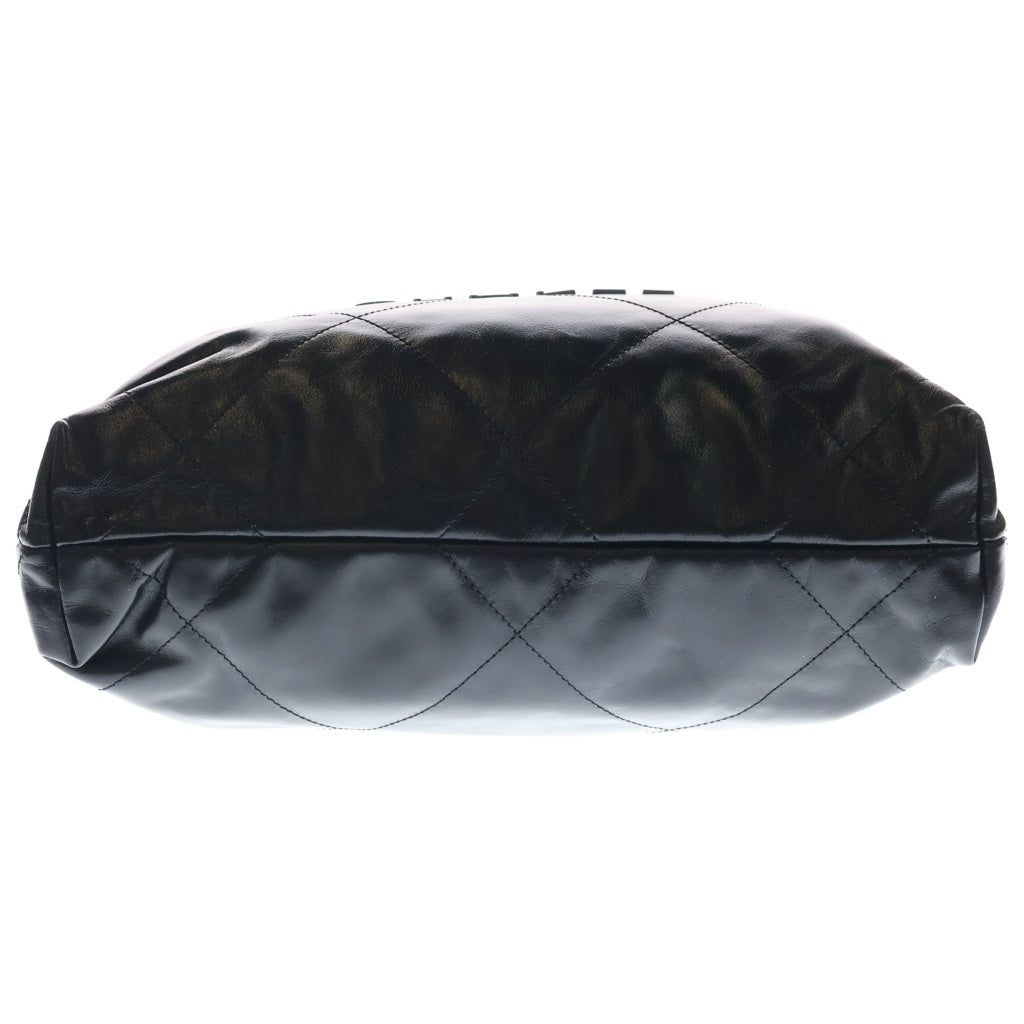 CHANEL(シャネル) シャネル22 スモール カーフスキン レザー ソーブラック チェーンショルダーバッグ AS3980 ブラック レディース