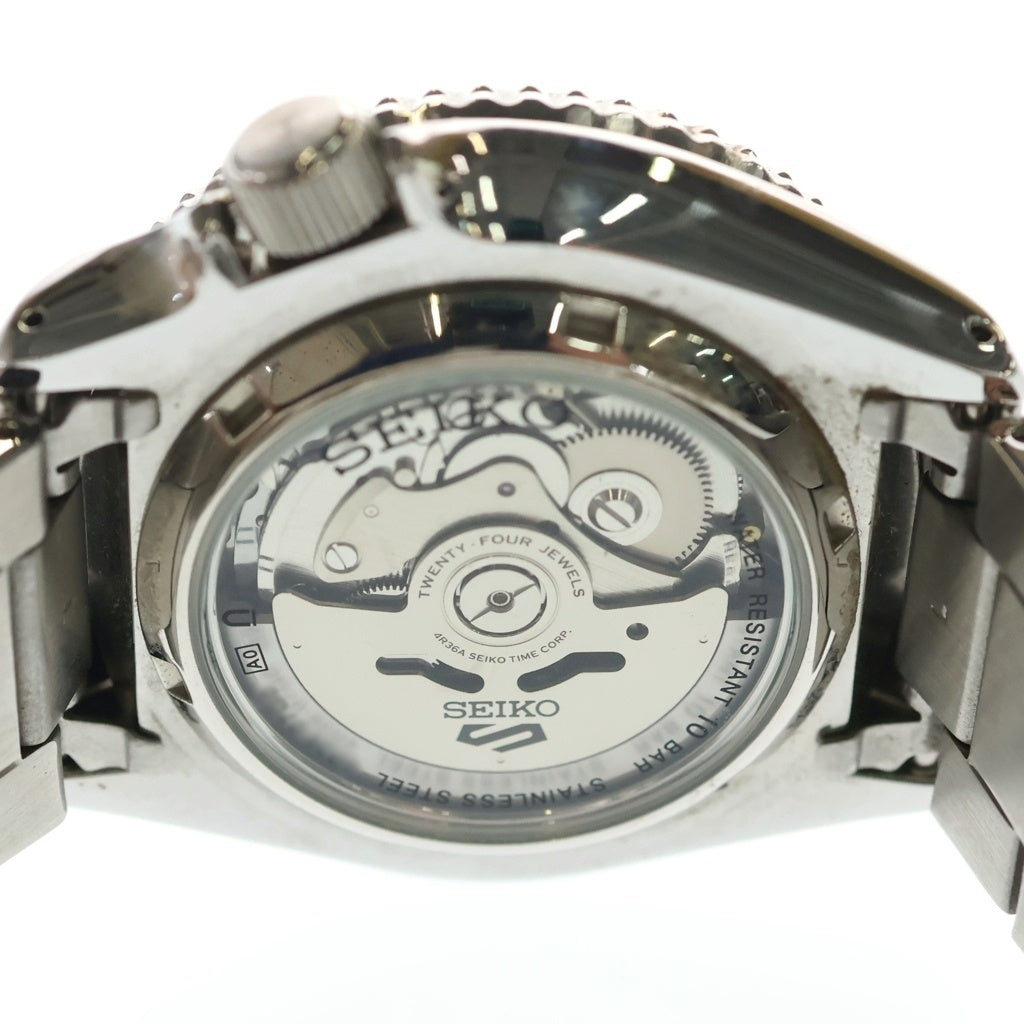 SEIKO(セイコー) 5スポーツ デイデイト 裏スケ SS/AT ステンレス オートマ 自動巻き 腕時計 4R36-07G0 緑文字盤