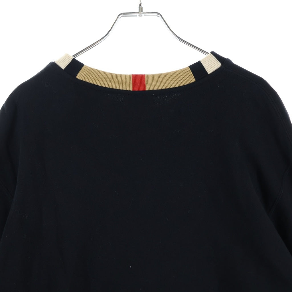 BURBERRY(バーバリー) スウェット ノバチェック クルーネックトレーナー ブラック #M