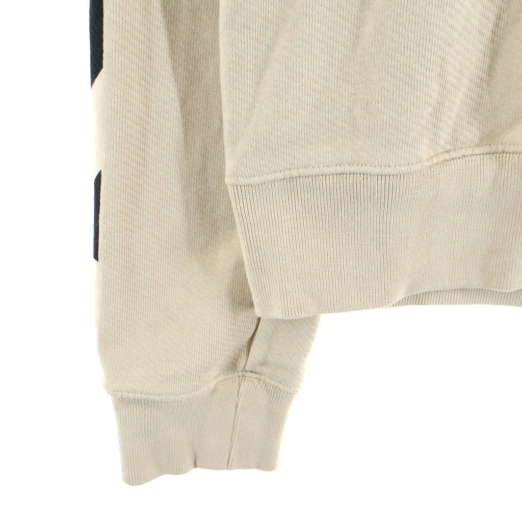 OFF-WHITE(オフホワイト) フロントプリント クルーネックトレーナー スウェット ベージュ #M