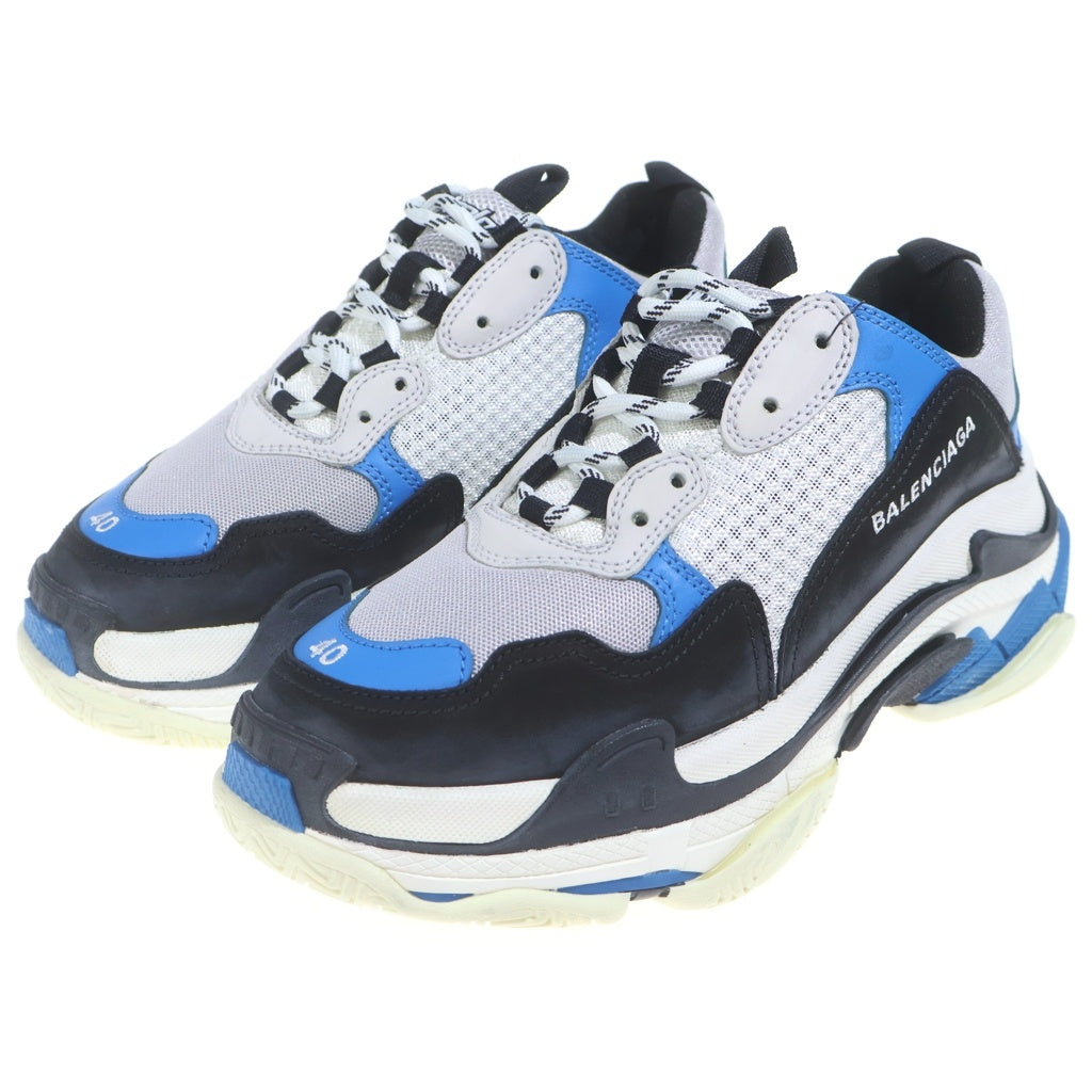 BALENCIAGA(バレンシアガ) トリプルS ローカットスニーカー ブラック×ホワイト×ブルー #26.5