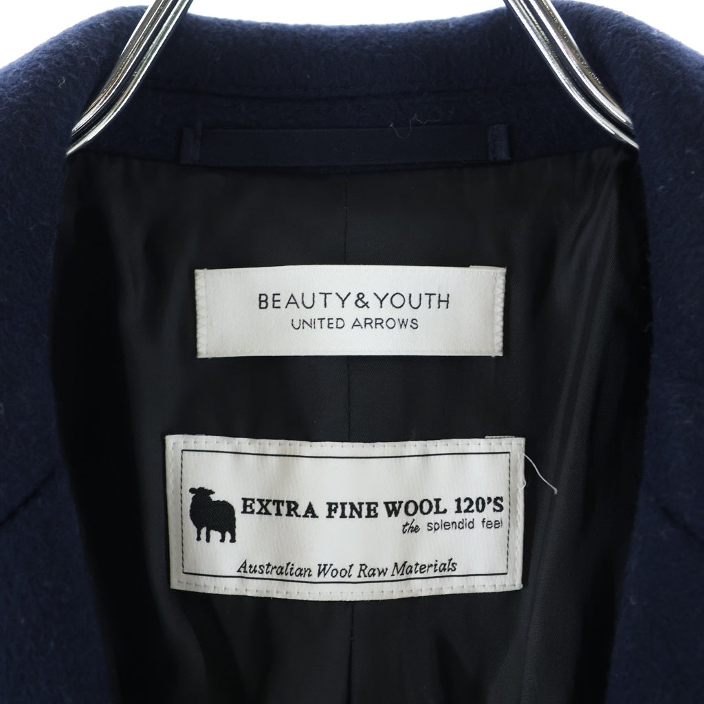 BEAUTY&YOUTH UNITED ARROWS(ビューティーアンドユースユナイテッドアローズ) ソリッドメルトンチェスターコート ロングコート ウール ネイビー 1225-139-8441 レディース
