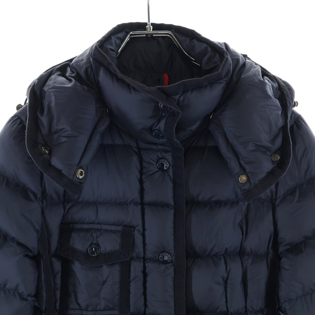 MONCLER(モンクレール) HERMINE エルミンス ダウンジャケット コート フード付き ネイビー E20934930005 53048 レディース
