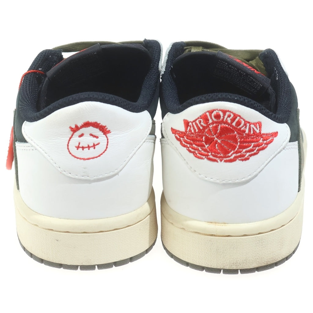 NIKE(ナイキ) ×TRAVIS SCOTT WMNS AIR JORDAN 1 LOW OG Medium Olive DZ4137-106 トラヴィススコット エアジョーダン1 ローカットスニーカー オリーヴ US10.5/27.5cm