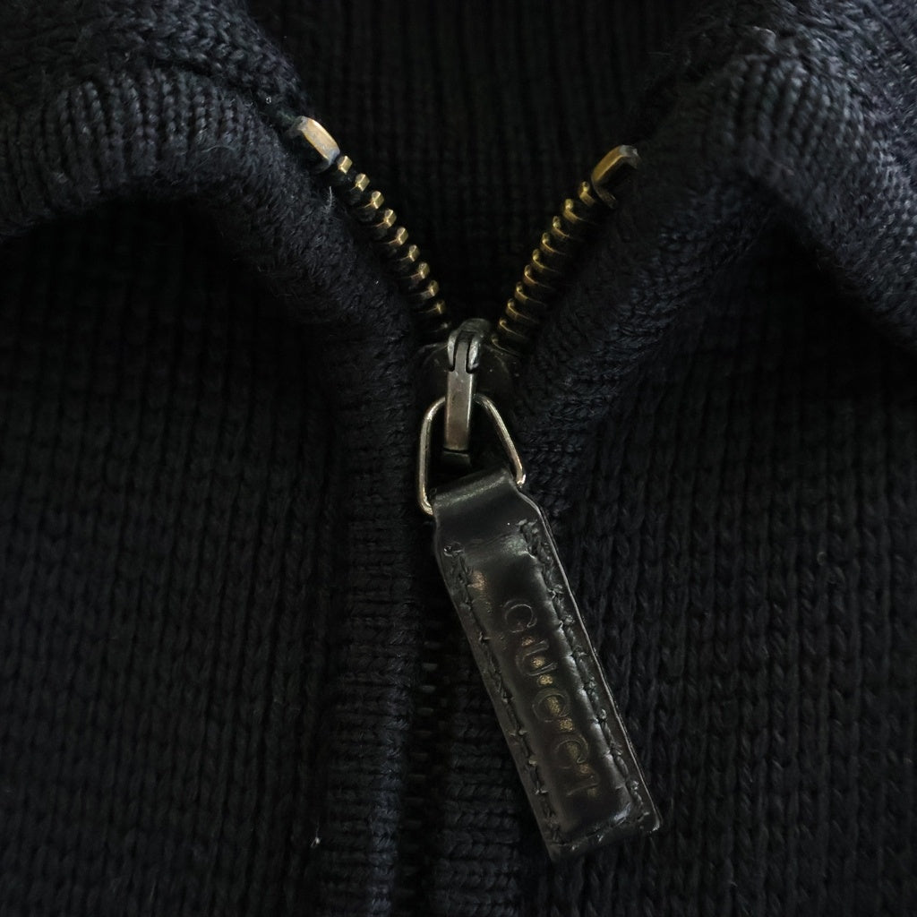 GUCCI(グッチ) ジップアップ 長袖 ニット セーター カーディガン ブラック