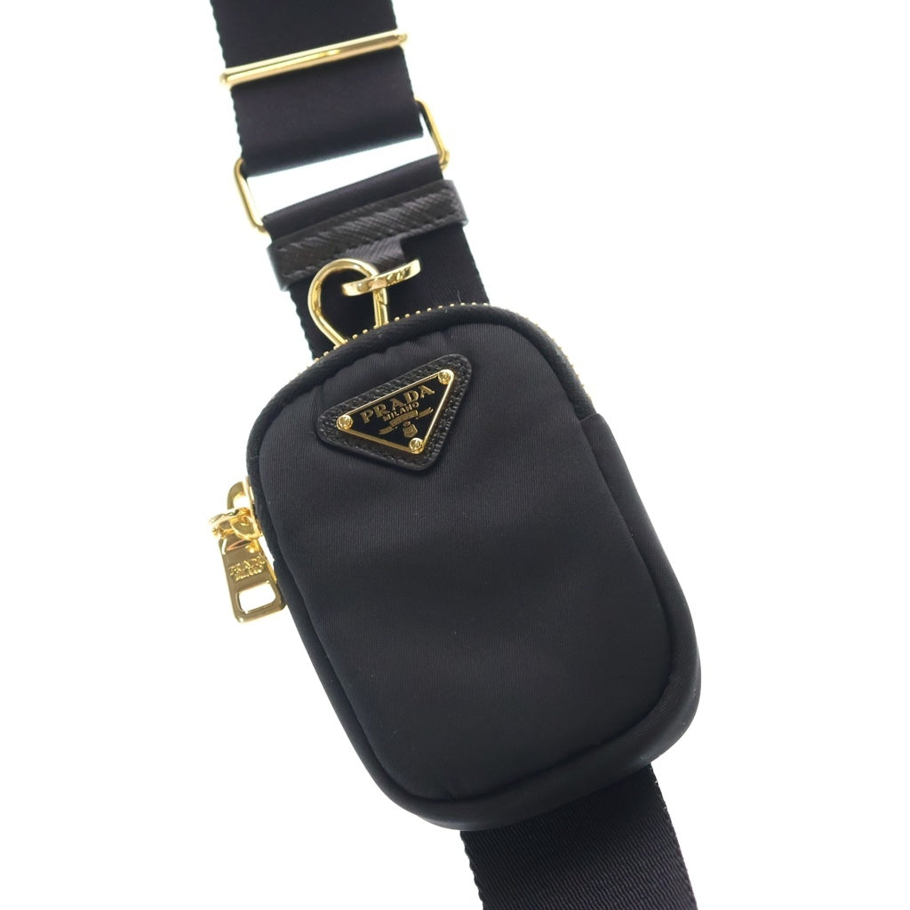 PRADA(プラダ) Re-Edition2005 ナイロン 2WAY ショルダーバッグ ゴールド金具 ハンドバッグ 1BH204 ブラック レディース