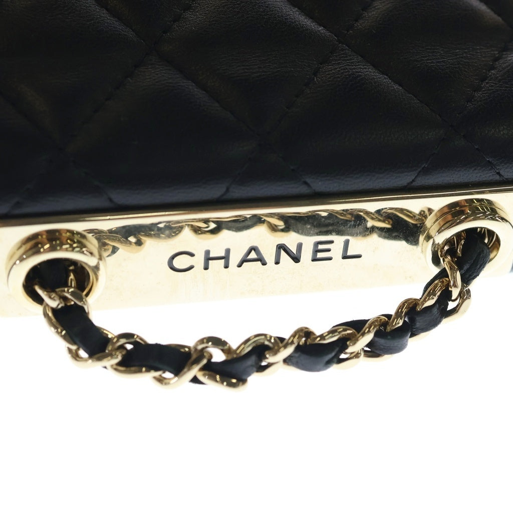 CHANEL(シャネル) マトラッセ11 ミニチェーンショルダーバッグ ブラック ラムスキン A81633 ゴールド金具 レディース