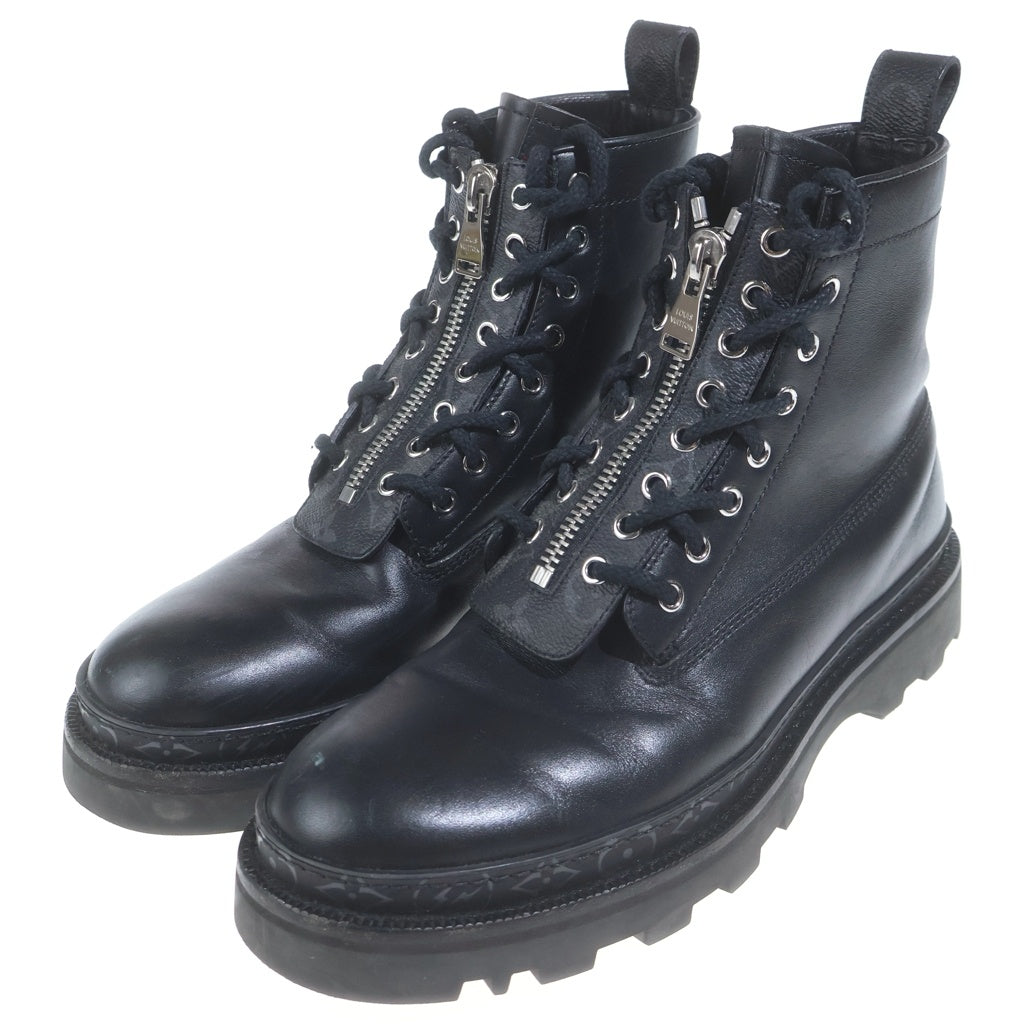 LOUIS VUITTON(ルイヴィトン) Ancle Combat Boots アンクルコンバットブーツ ロングブーツ レザー モノグラム ブラックBM0137