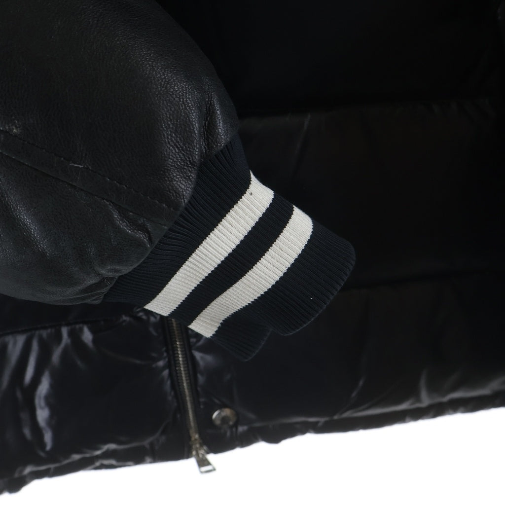 MONCLER(モンクレール) ベルコールダウンジャケット ブラック ナイロン×レザー #1 H20911A00190