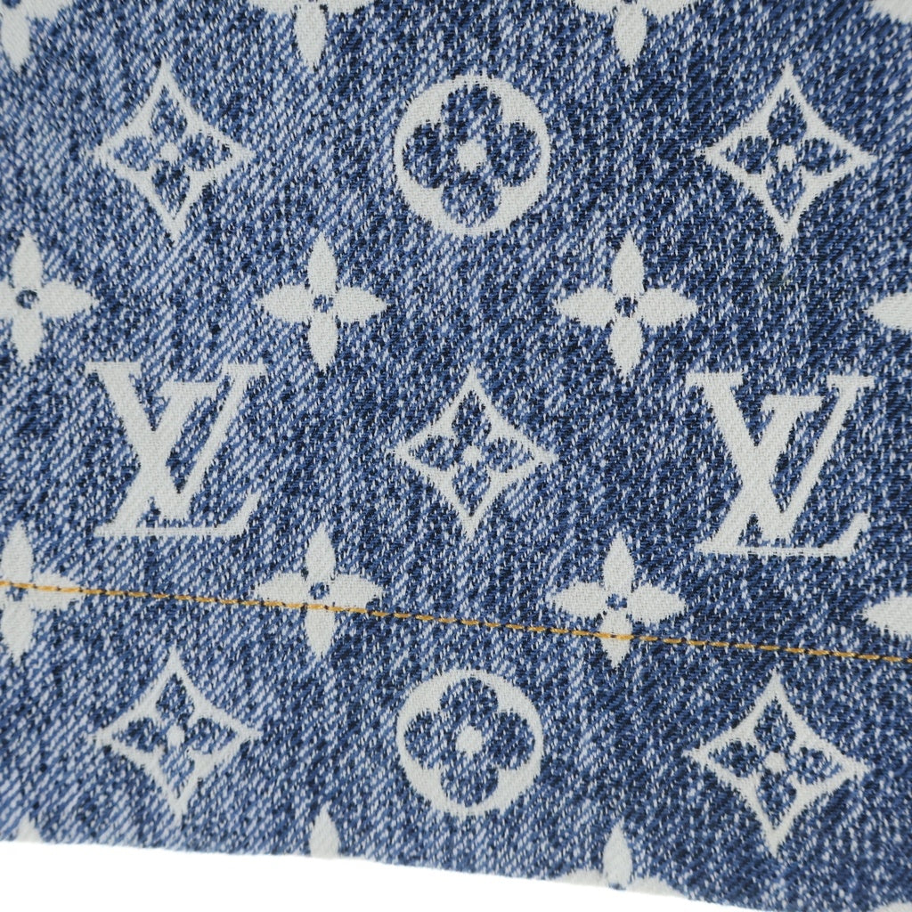 LOUIS VUITTON(ルイヴィトン) モノグラム ジャカードデニム Aラインスカート インディゴブルー #34 RW221J KJ2 FMSK27 レディース