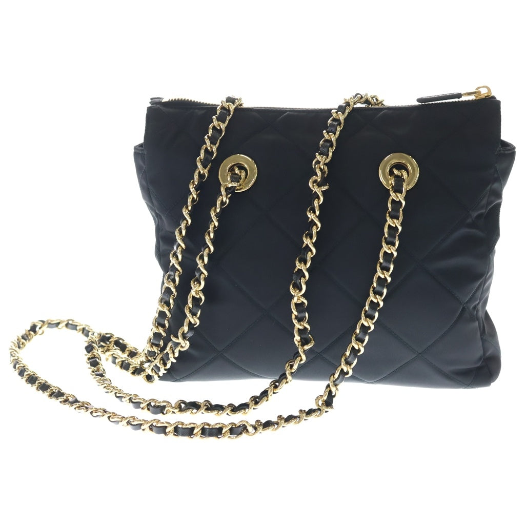 PRADA(プラダ) Re-Edition 1995 チェーンショルダーバッグ ハンドバッグ ブラック テスート ナイロン 1BG468 ゴールド金具 レディース