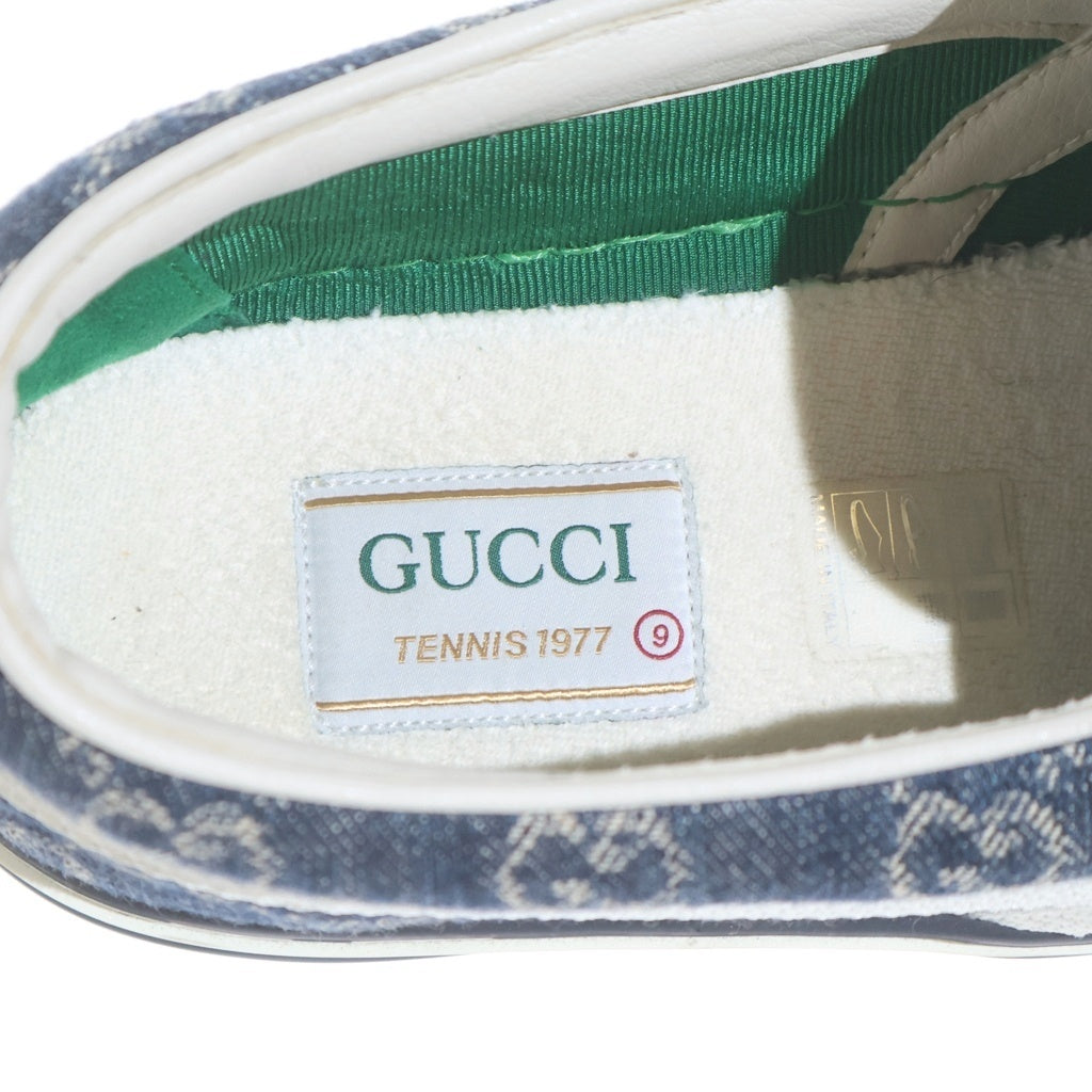 GUCCI(グッチ) テニス 1977 デニム ローカットシューズ スリッポン インディゴ