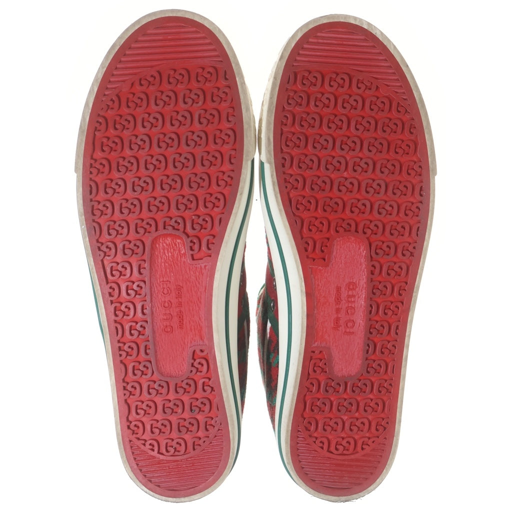 GUCCI(グッチ) テニス1977 インターロッキングG ハイカットシューズ スニーカー レッド/グリーン