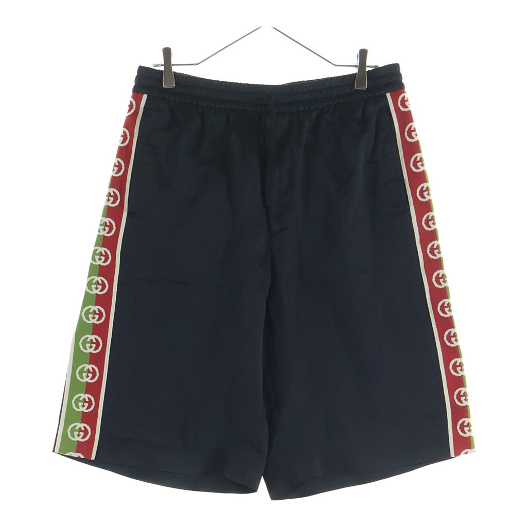GUCCI(グッチ) Taped Logo テープロゴ ショートパンツ ハーフパンツ ショーツ ブラック #48 625893